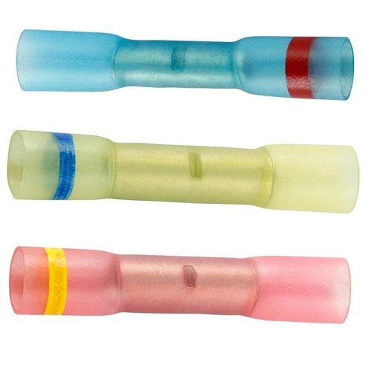 Morris Products 12343 Heat Shrink Nylon Butt Splice Connectors - 8 to 12-10 AWG, 100-Pack - Waterproof Electrical Wire Connectors for Automotive, Marine & Home Wiring Projects