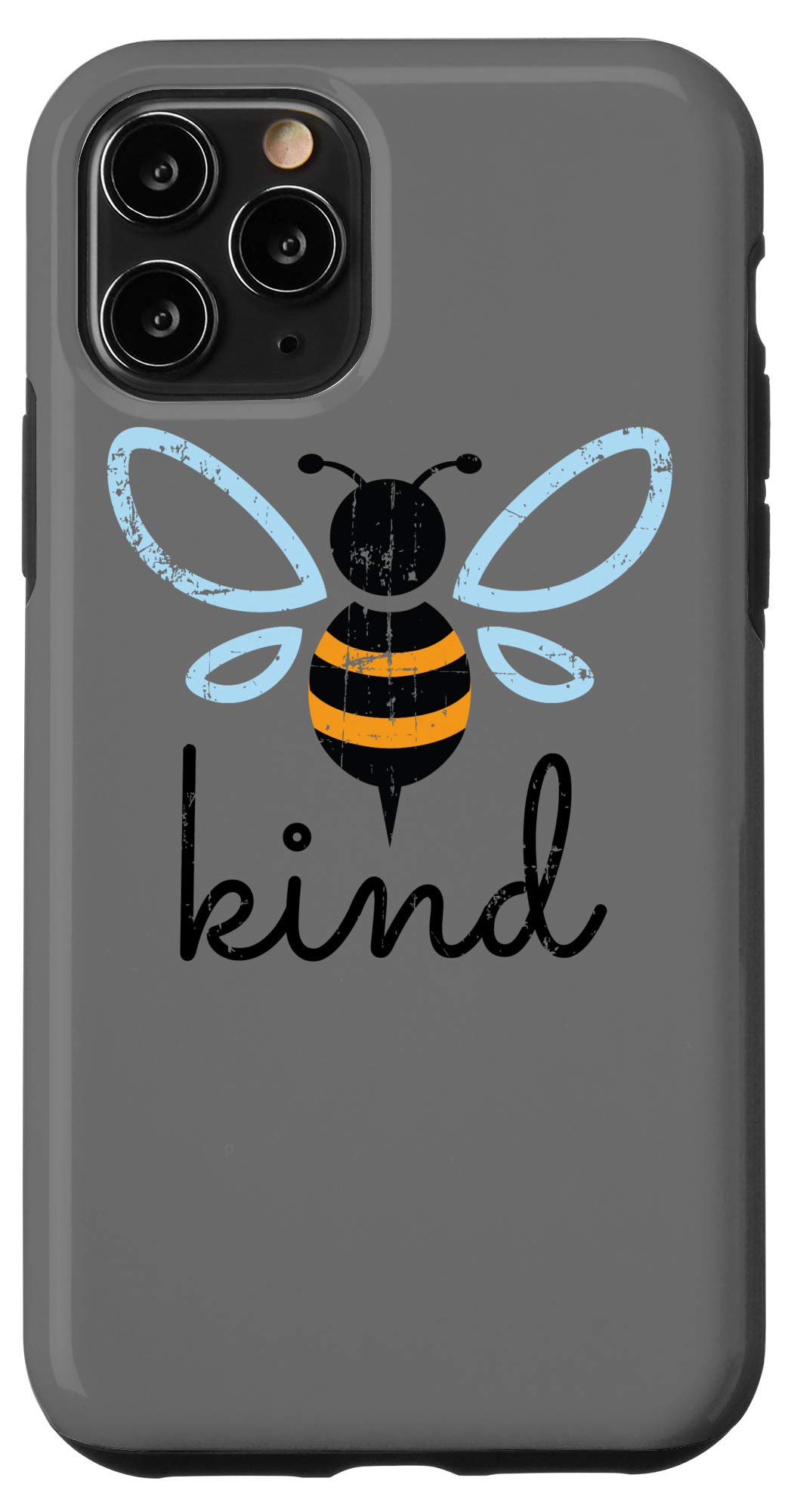 iPhone 11 Pro Vintage Case - 'Be Kind' Bumblebee Design, Thoughtful Gift for Friends & Family - Perfect for Daily Use, Travel, and Special Occasions