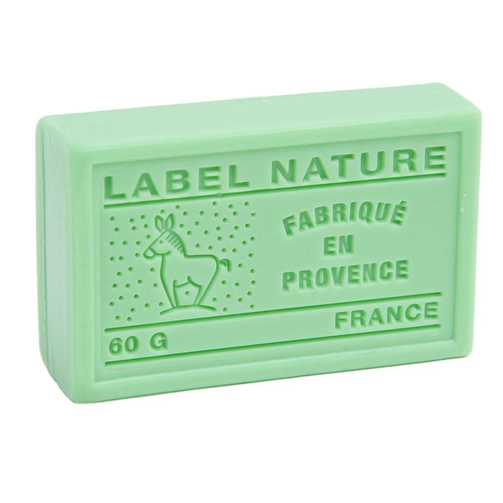 Organic Donkey Milk French Soap - Provence Marseille Soap Bar with Verbena Fragrance, 60g - Natural Skincare for Dry & Sensitive Skin - Perfect for Bath, Shower & Gift Giving