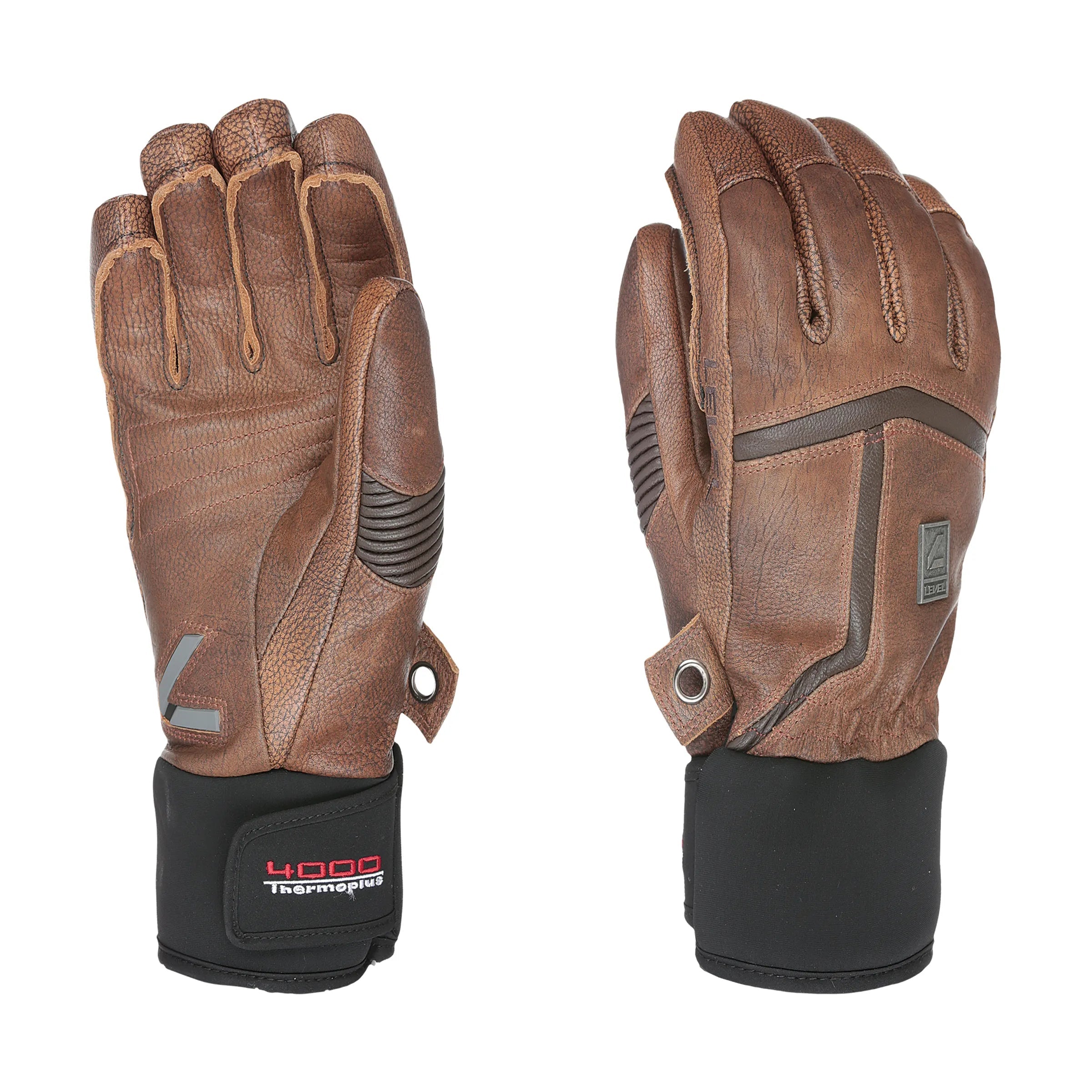 2024 Men's Off Piste Leather Gloves - Winter Skiing & Snowboarding Gloves for Cold Weather Protection - Perfect for Alpine Adventures & Outdoor Sports