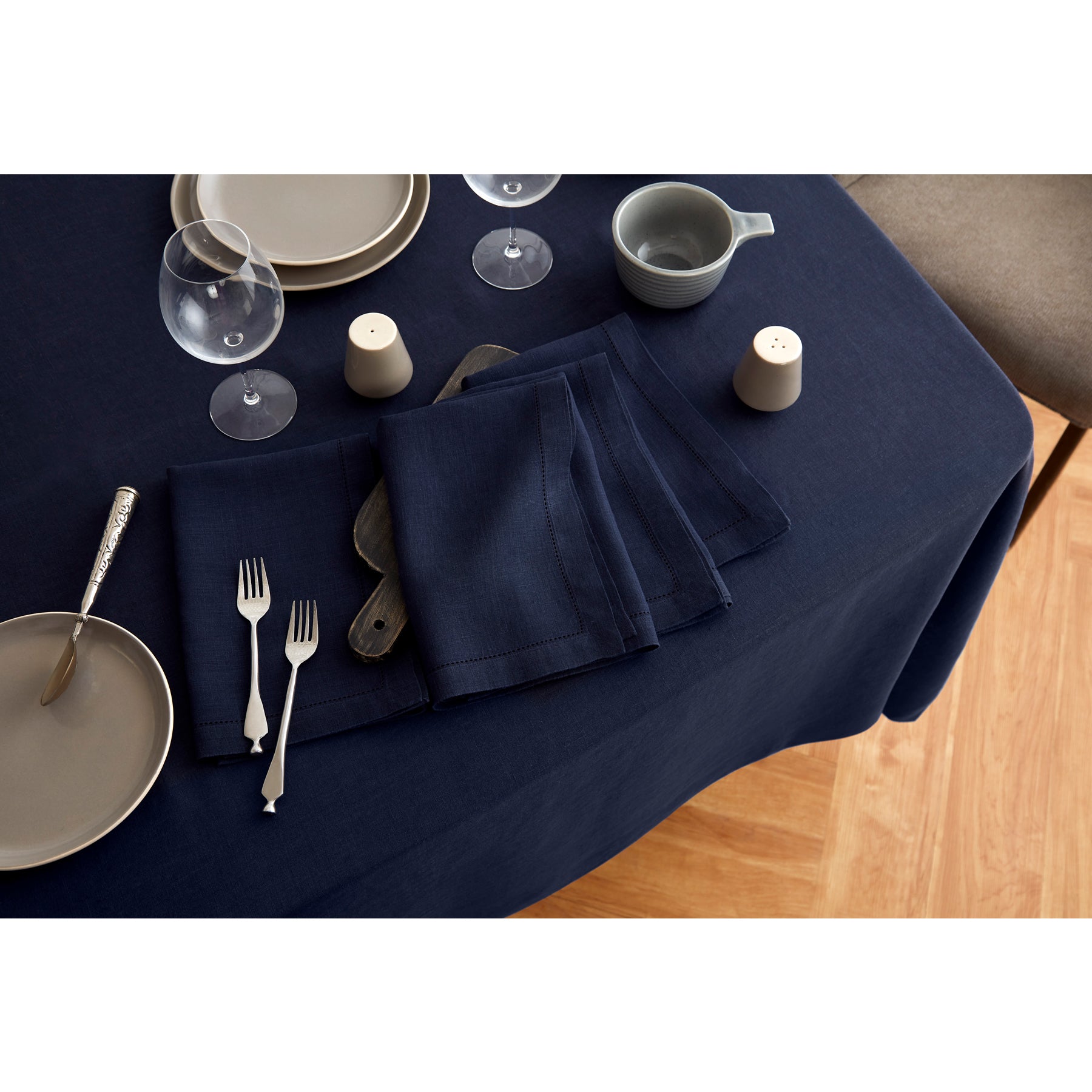 Premium Sonoma Hemstitch Napkins Set of 12 - 100% Cotton Decorative Dinner Napkins for Formal Dining, Wedding, Holiday Table Setting - Elegant Embroidered Linen-Style Napkins for Parties & Special Occasions