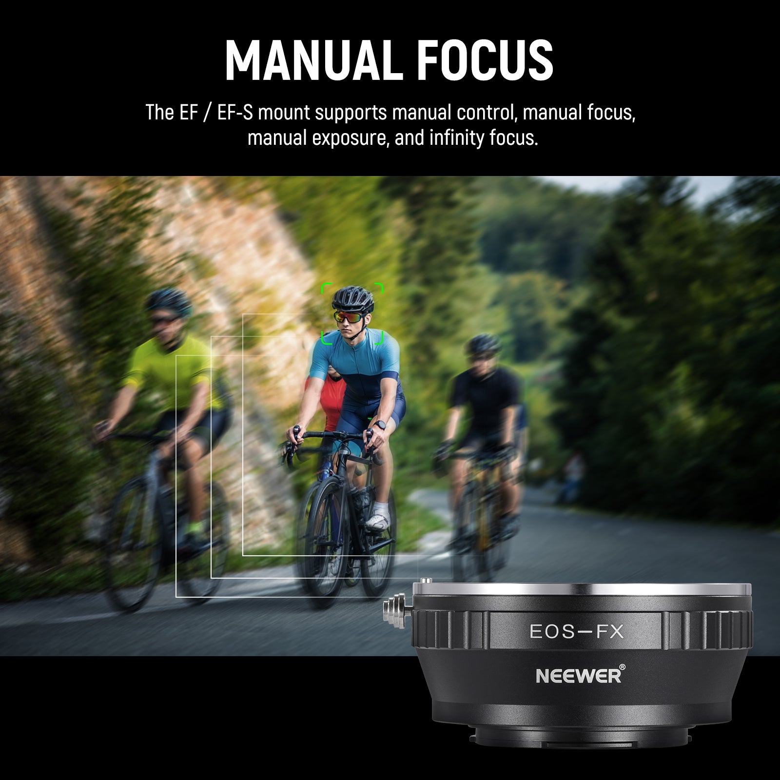 NEEWER EF FX EF-S to Fujifilm X Mount Adapter - Compatible with Canon EF/EF-S Lenses on Fujifilm X Series Cameras - Perfect for Photography & Videography
