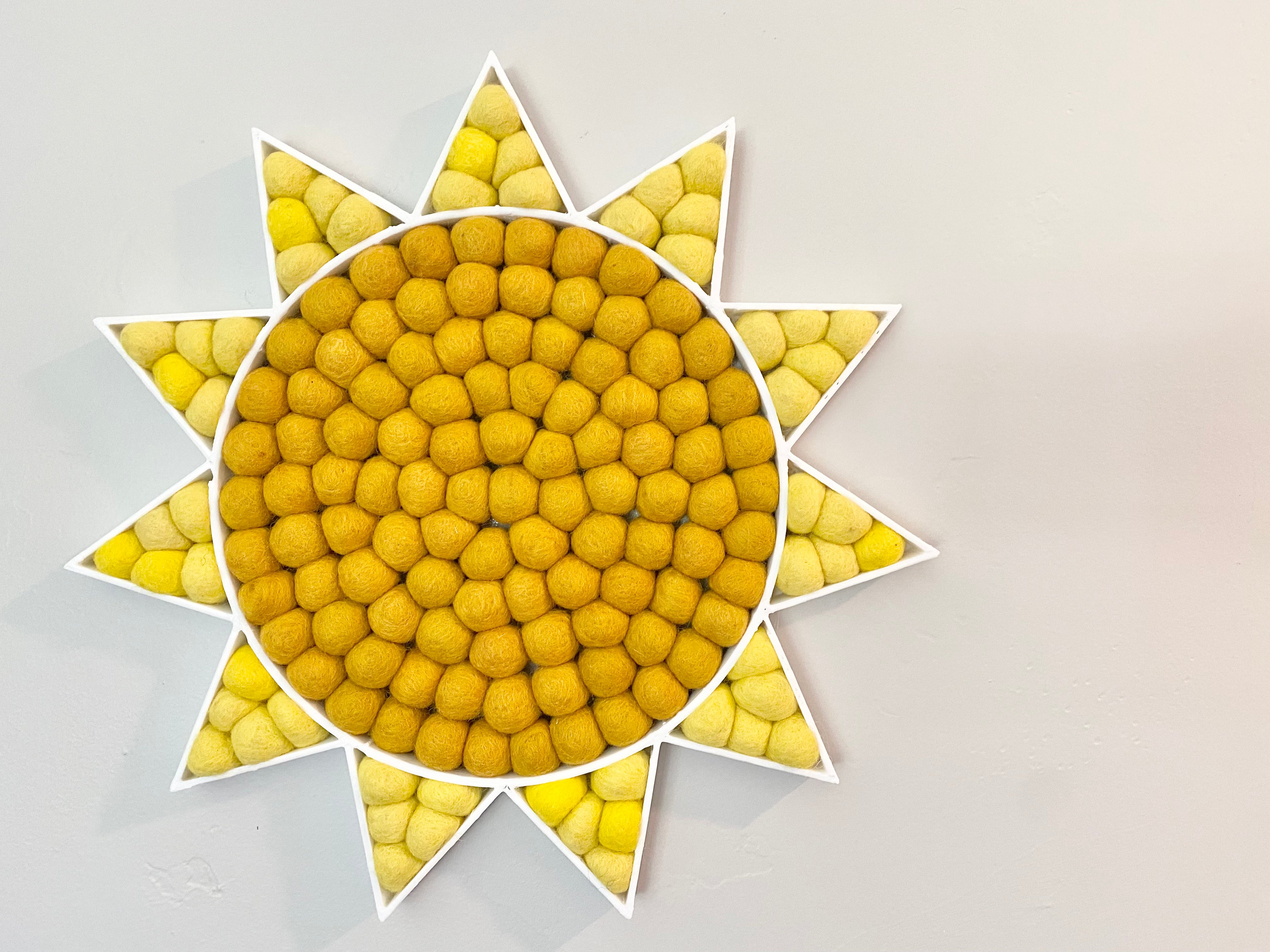 Sun Wall Hanging Decor - Handmade Boho Sunburst Wall Art for Living Room, Bedroom - Perfect for Home, Office & Yoga Studio Decor