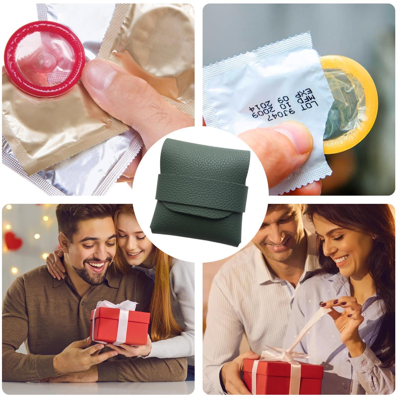 Premium PU Leather Condom Carrying Case - Discreet Travel Pouch for Protection & Accessibility | Small Purse for Wallet, Pocket or Bag | Perfect for Dating, Travel & Emergency Preparedness