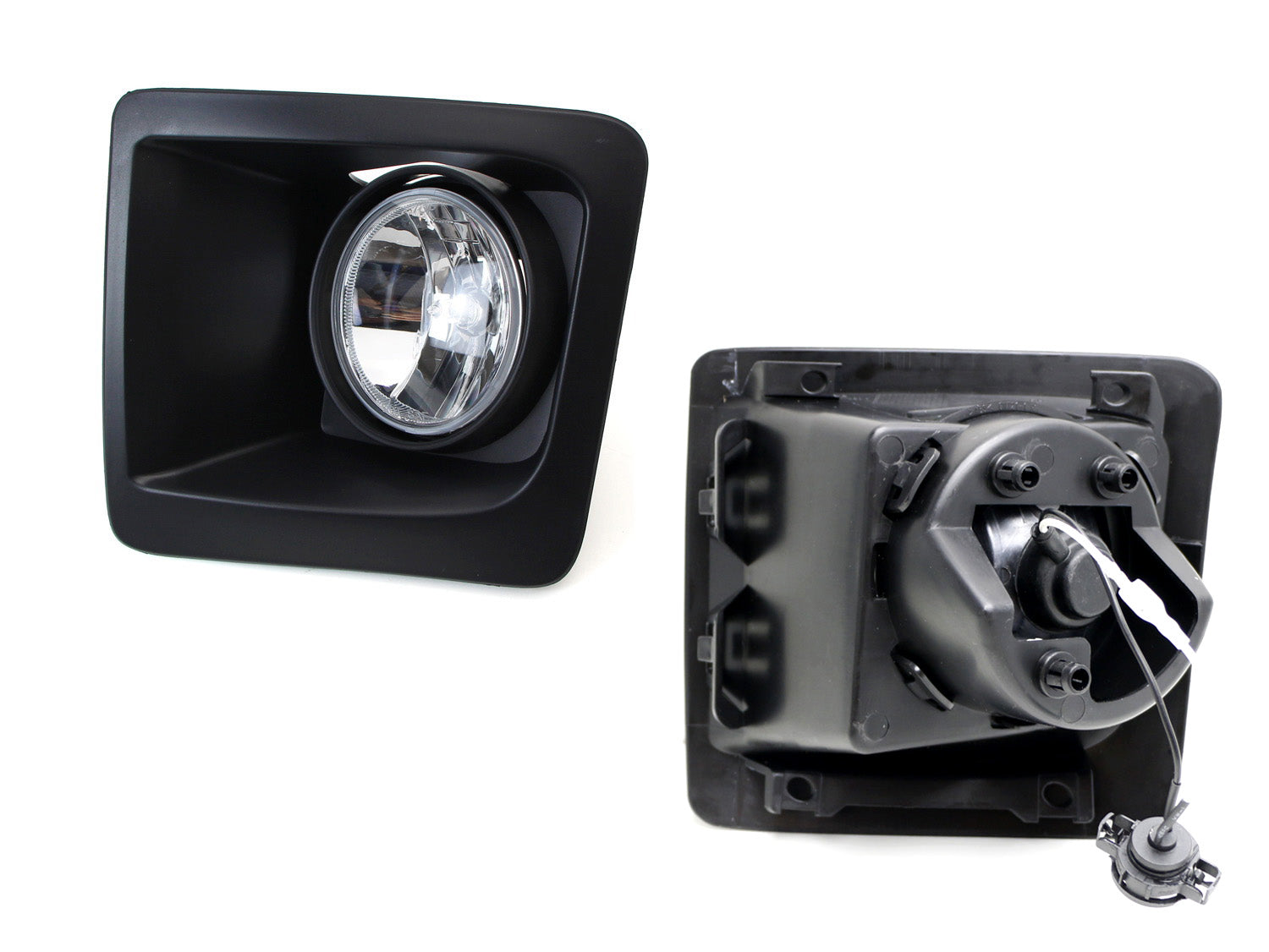 Clear Lens Fog Lights with Bezel Cover & Wiring Kit for 2014-2015 GMC Sierra 1500 - Durable Off-Road Lighting for Night Driving and Adverse Weather Conditions