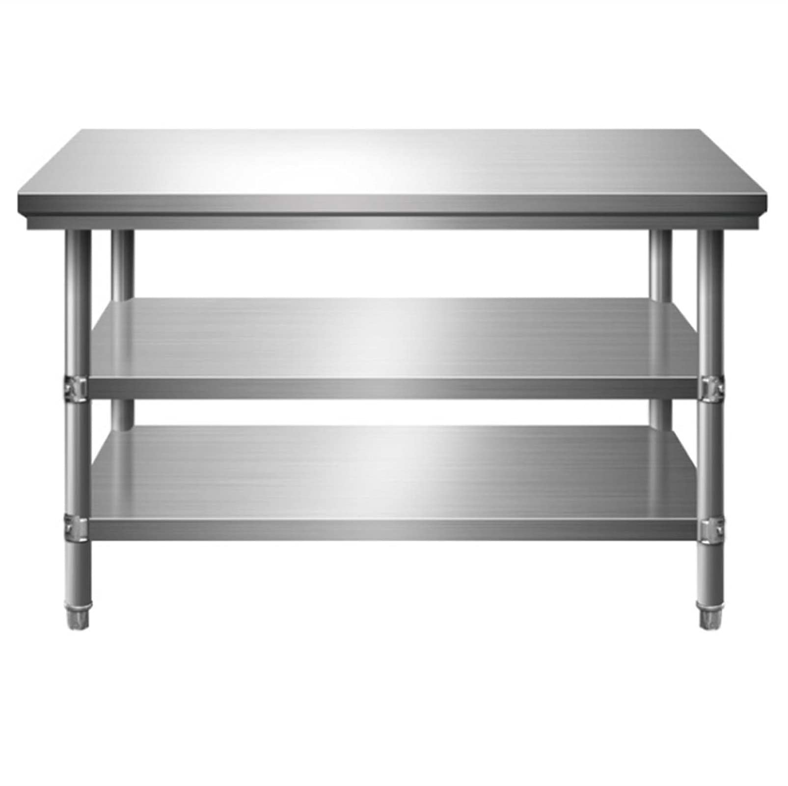Stainless Steel Commercial Kitchen Prep Table with Storage - 80x60x80cm Folding Workstation for Food Prep, BBQ, Garage Workbench & Restaurant Use