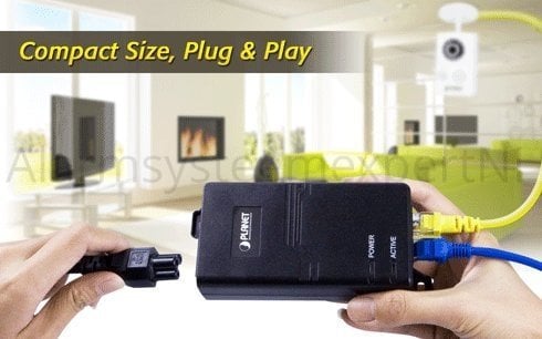 60W POE 173 Ultra Power over Ethernet Injector - High Speed Network Adapter for IP Cameras, Wireless Access Points & VoIP Phones (Ideal for Office & Home Security Systems)