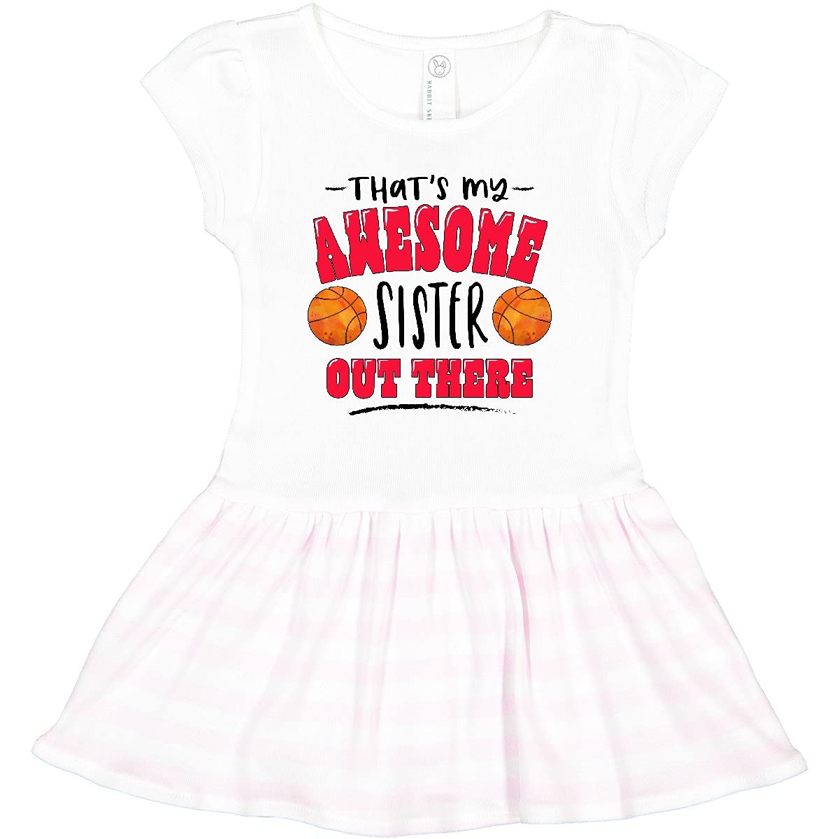 Inktastic Awesome Sister Basketball Toddler Dress for Playtime