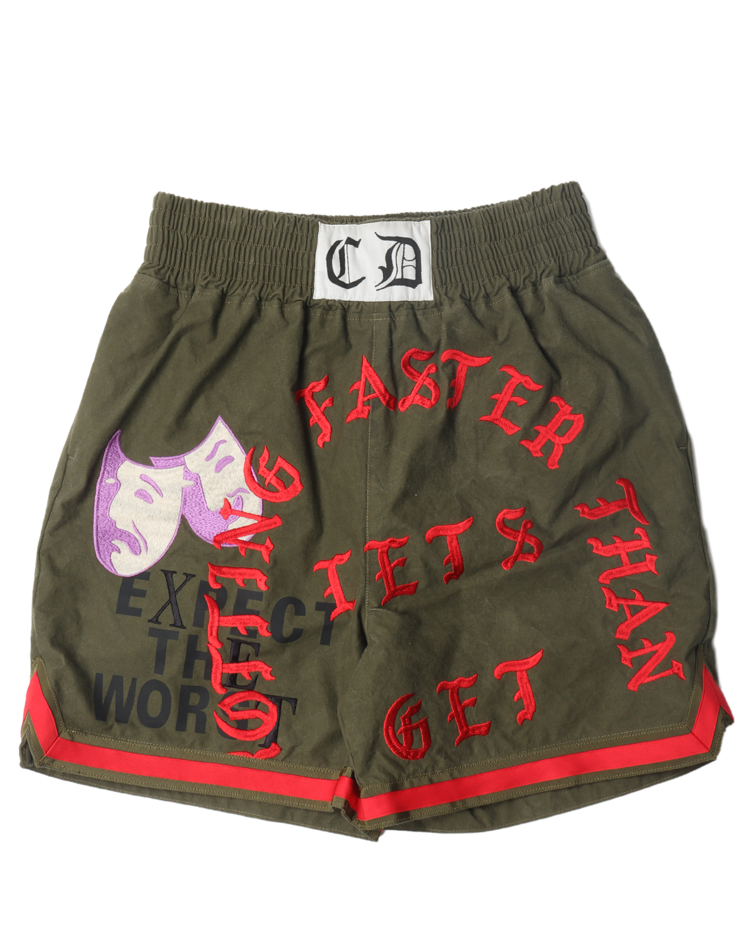 Comedy & Tragedy Theatrical Boxing Shorts for Men - Breathable Canvas Training Shorts - Perfect for Boxing, MMA, and Gym Workouts