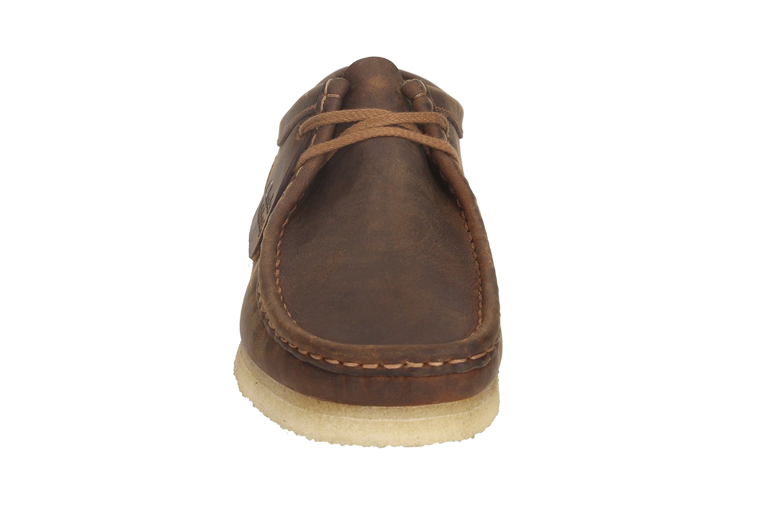 Clarks Originals Men's Wallabee Beeswax Brown Leather Shoes - Comfortable Casual Loafers for Everyday Wear, Office & Outdoor Activities