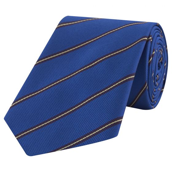 Lincoln's Inn Stripe Blue Silk Tie for Men - Premium Business Necktie for Formal Attire & Professional Office Wear