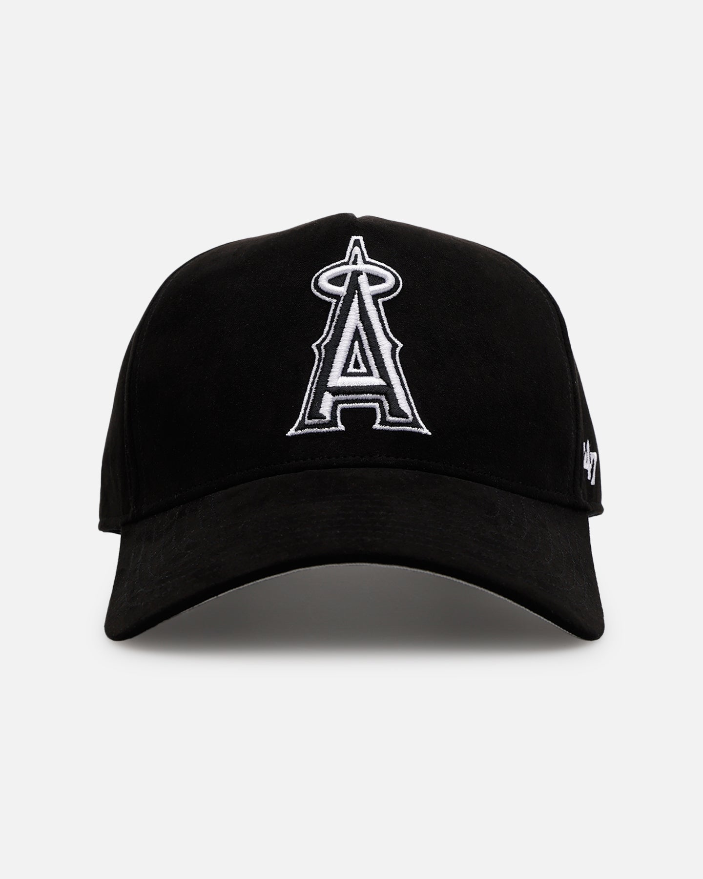 47 Brand Los Angeles Angels Ultrasuede 47 MVP Strapback Hat - Black & White Adjustable Snapback for Baseball Fans & Sports Enthusiasts - Perfect for Games, Tailgating & Casual Wear