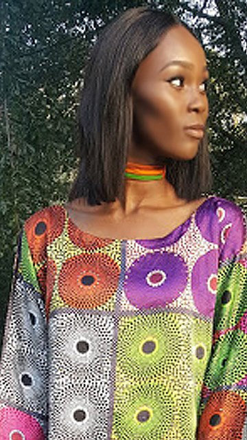 Stylish Kente African Print Choker Necklace DP3227CKR - Perfect for Cultural Events, Weddings & Fashion Accessories