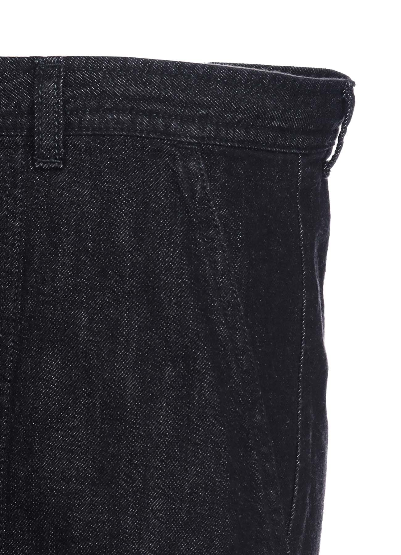 Spotted Denim Long Straight Pants for Women - High Waist Stretch Jeans for Casual Wear & Street Style
