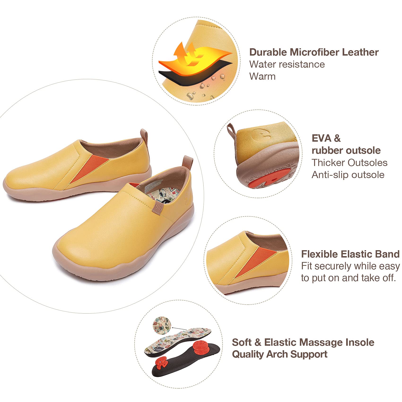 UIN Women's Walking Shoes - Slip On Casual Loafers, Lightweight Comfort Sneakers for Women | Fashionable & Breathable | Perfect for Walking, Travel & Daily Wear