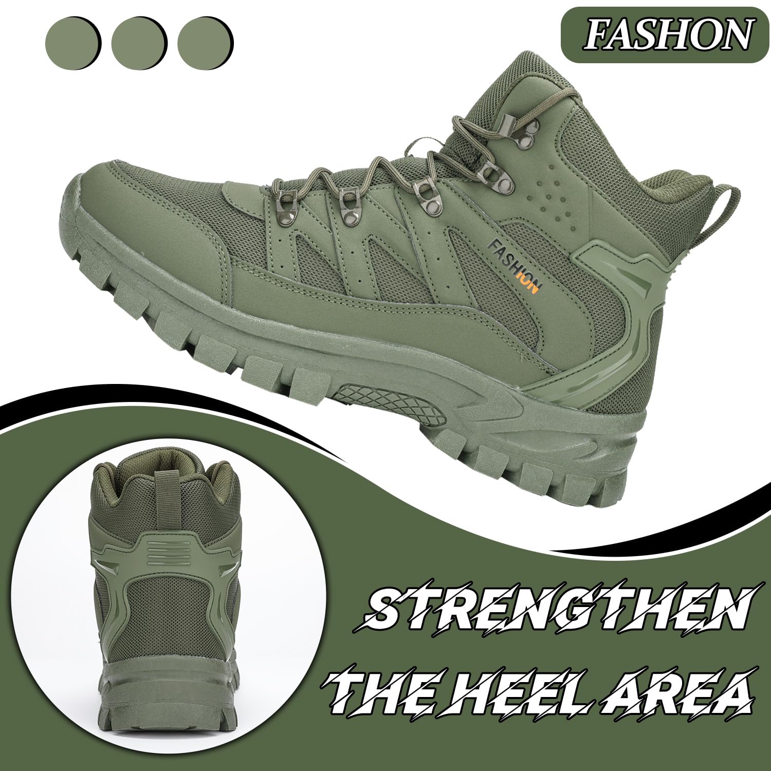 **Men's Waterproof Hiking Boots - Lightweight Outdoor Trekking & Backpacking Shoes for Mountain Climbing & Trail Walking - Durable 8061 for Adventure & Travel**