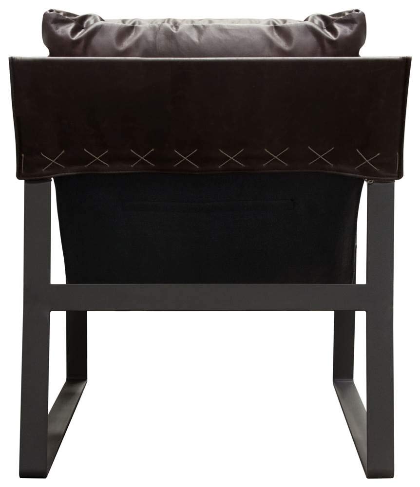 Diamond Sofa Miller Sling Accent Chair in Chocolate Brown - Modern Lounge Chair for Living Room, Bedroom & Office
