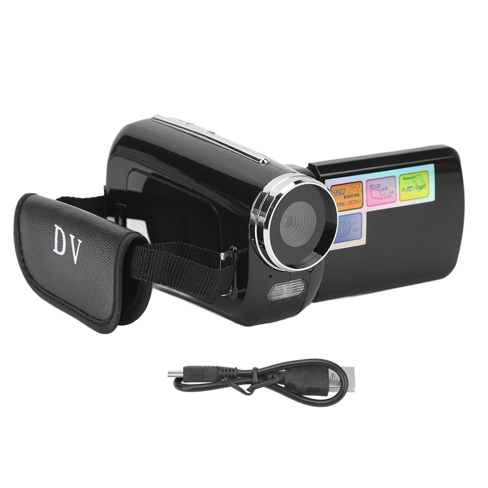 4K HD Video Camera Camcorder - 12MP Digital Camera with 4x Zoom, 1.8