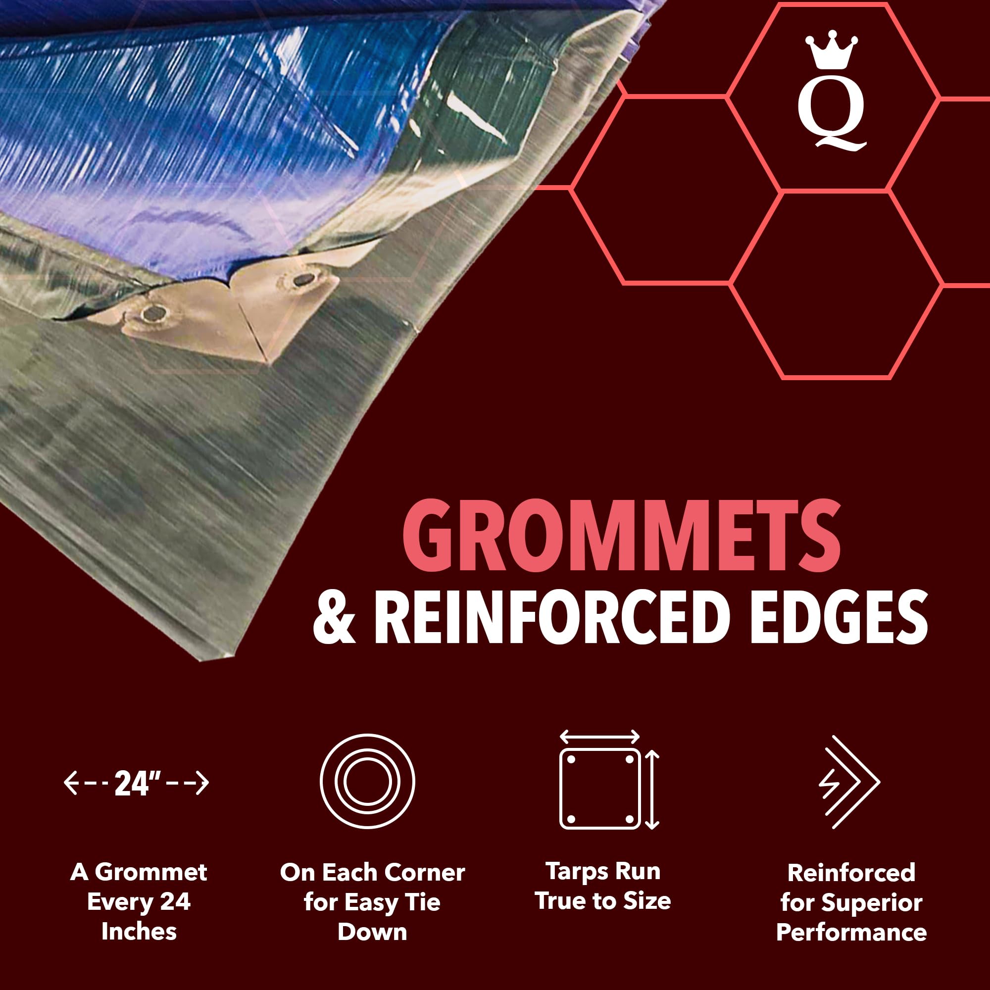 Heavy Duty Waterproof Tarp 20x30 ft - 120 GSM 12 MIL UV & Tear Resistant - Outdoor Camping, Furniture Cover, Car Protection, Tent Floor, Painting Drop Cloth, Firewood Cover - Durable Multipurpose Tarp for All-Weather Use