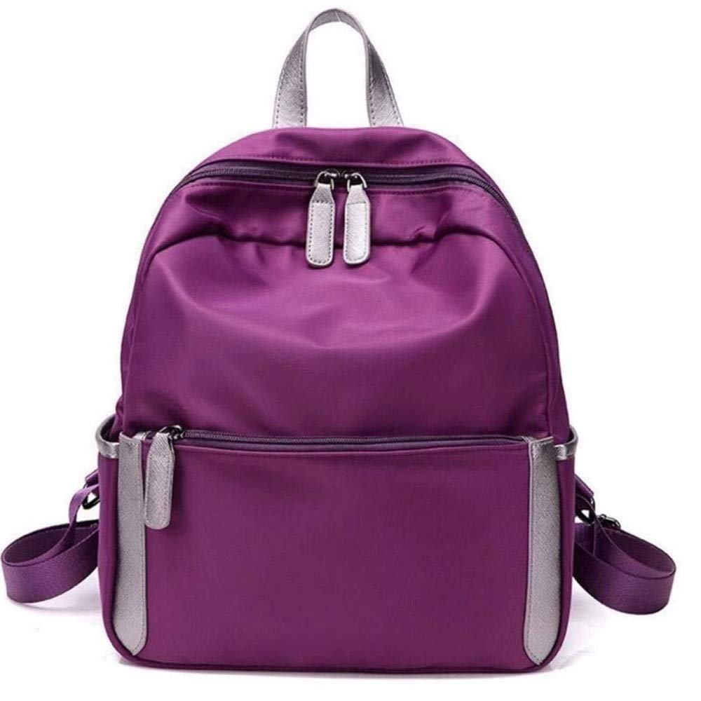 Stylish Women's Nylon & Leather Satchel Backpack - Multifunctional Travel Shoulder Bag for School, Work & Daily Use (Color: A) - Perfect for Commuting, College & Weekend Adventures