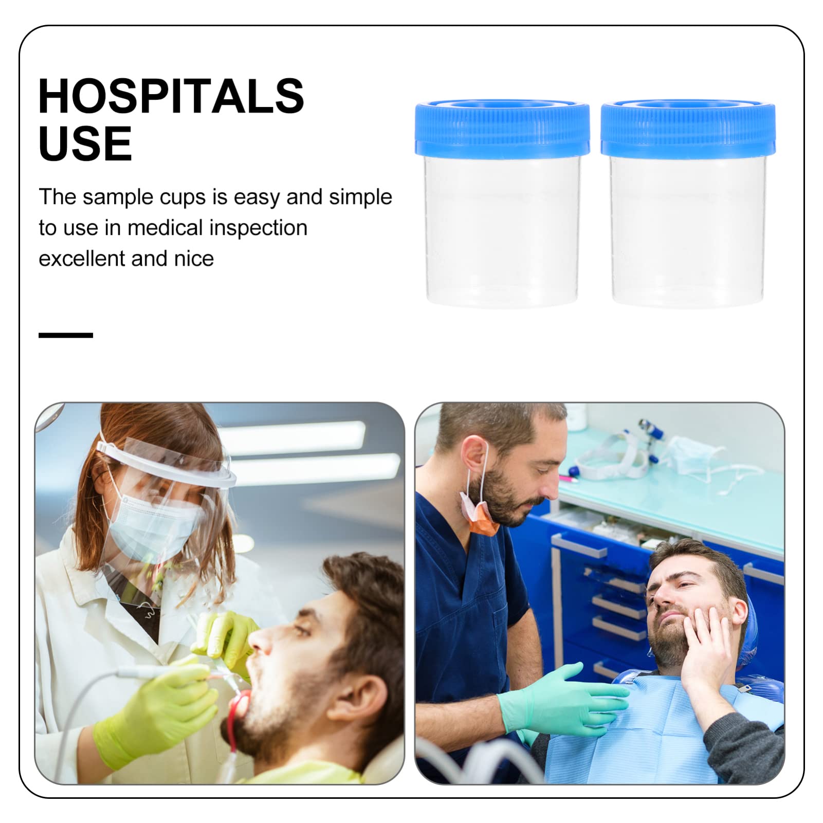 30pcs Screw Top Urine Sample Cups with Lids - Disposable Medical Specimen Containers for Hospital, Lab & Home Use (Random Colors) - Ideal for Urine, Sputum & Fluid Collection