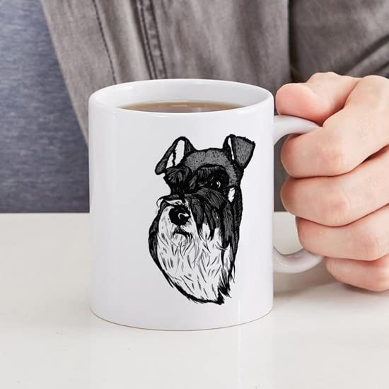 Miniature Schnauzer 11 oz Ceramic Coffee Mug - 325ml Dog Lover's Gift, Perfect for Home, Office & Pet Lovers - Cute Puppy Design for Tea, Hot Chocolate & Coffee
