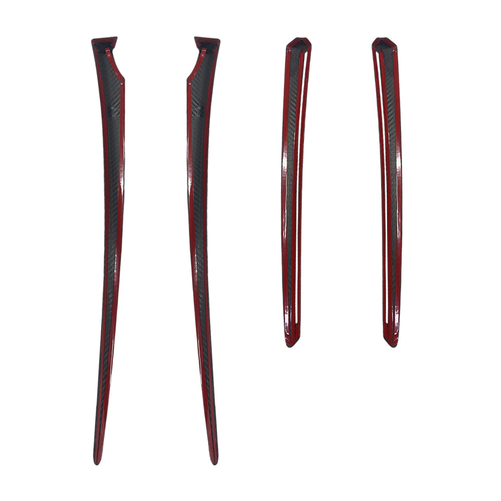 2025+ Tesla Model Y Juniper Carbon Fiber Door Trim Covers - Premium Interior Upgrade with Ambient Lighting | Sleek Carbon Fiber Design for Enhanced Luxury & Style | Perfect for Tesla Enthusiasts & Car Modifications