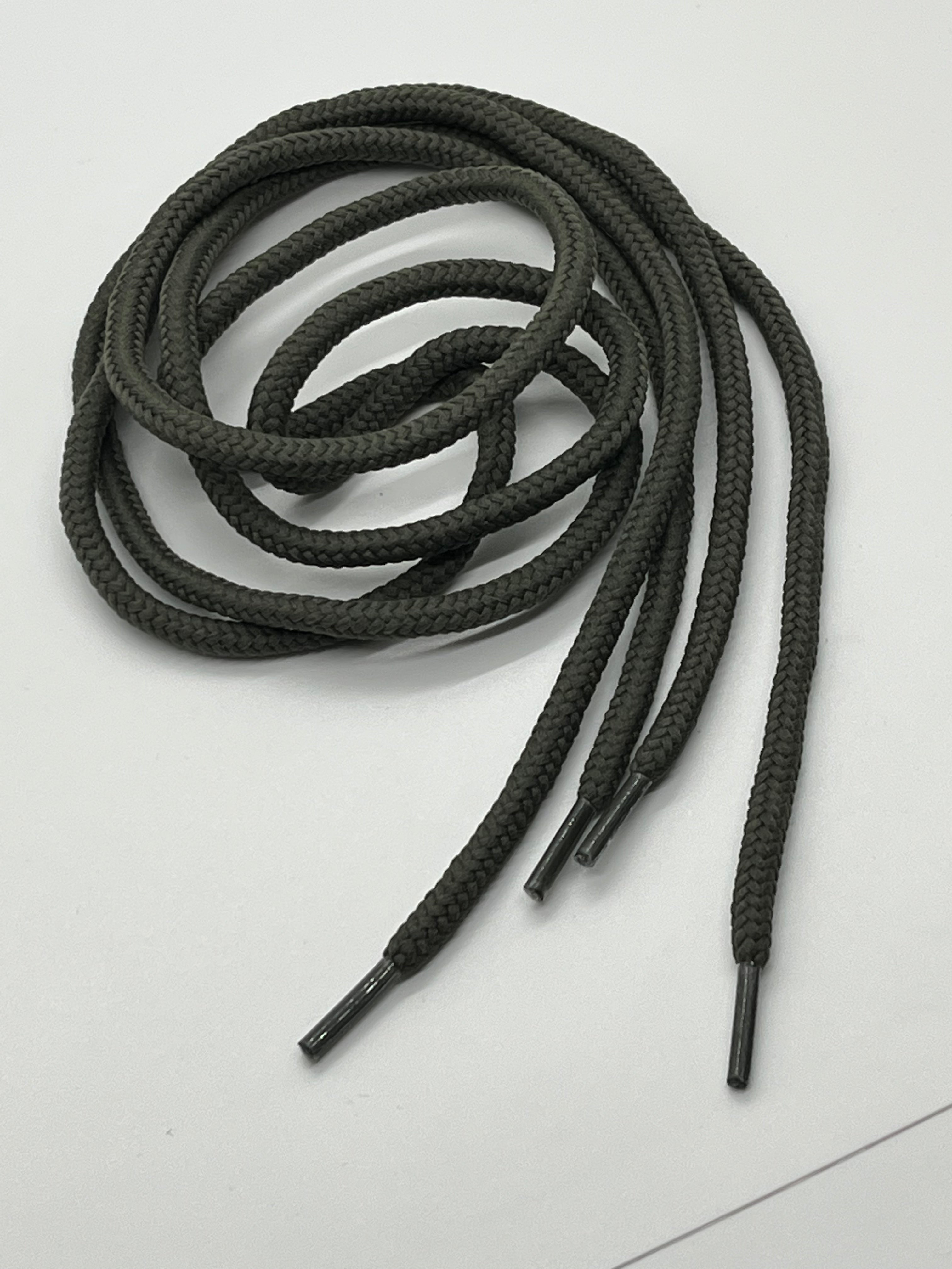 Premium Round Solid Shoelaces - Durable Olive Green Shoe Laces for Sneakers, Boots & Casual Shoes | Perfect for Running, Hiking & Everyday Wear