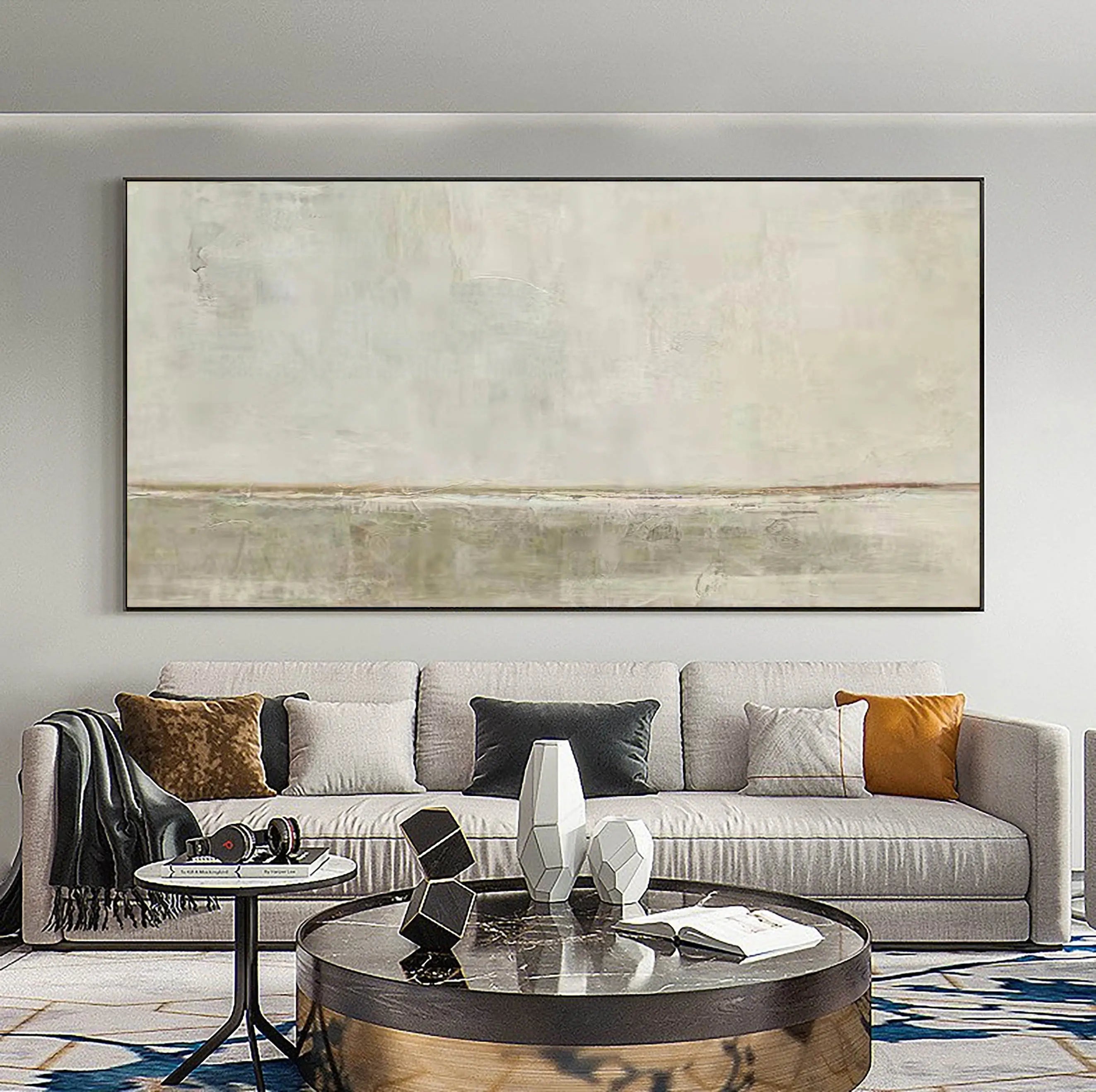 Modern Abstract Landscape Wall Art Painting - Large Canvas Print for Living Room, Bedroom & Office Decor | #MM068