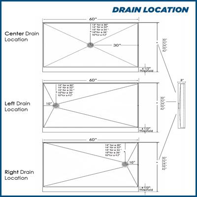 Freedom 60 Alcove Wet Cement Sistine Stone & Diamond Stone Accent Shower Wall Panel Kit - DIY Shower Remodel for Bathroom Renovation - Waterproof & Easy Installation for Modern Home Upgrade