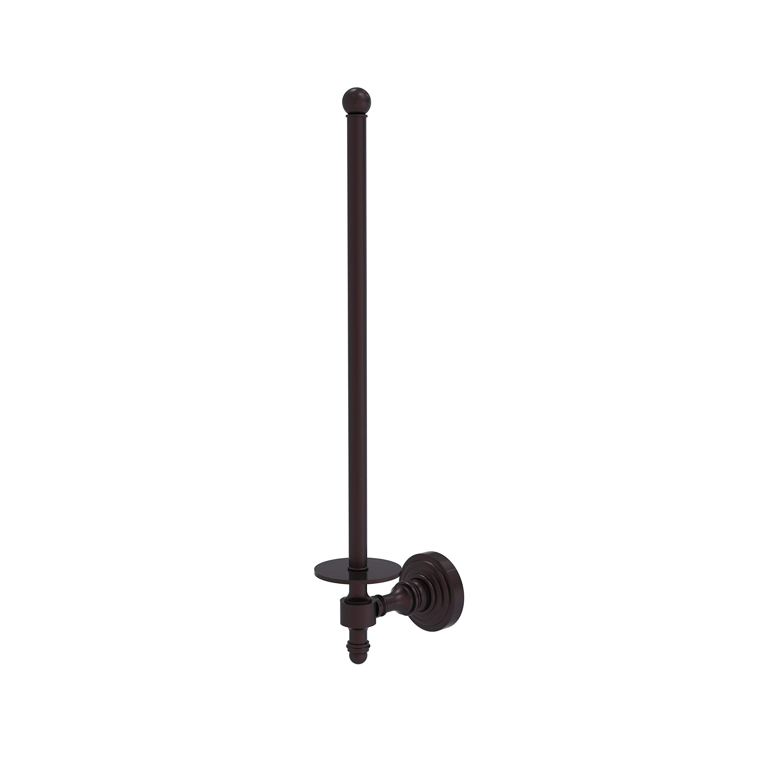 Allied Brass Retro Wave Collection Wall Mounted Paper Towel Holder in Antique Bronze - Vintage Style Kitchen & Bathroom Organizer for Paper Towels
