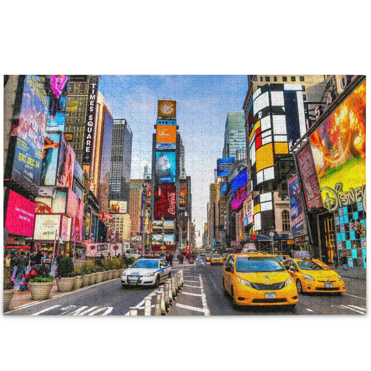 500-Piece Times Square New York City Manhattan Jigsaw Puzzle for Adults & Kids - Fun Family Activity & Home Decor