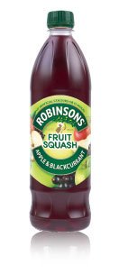 Robinson's Apple & Blackcurrant Fruit Squash Concentrate 1L - Refreshing Summer Drink Mix for Cocktails, Mocktails & Family Gatherings