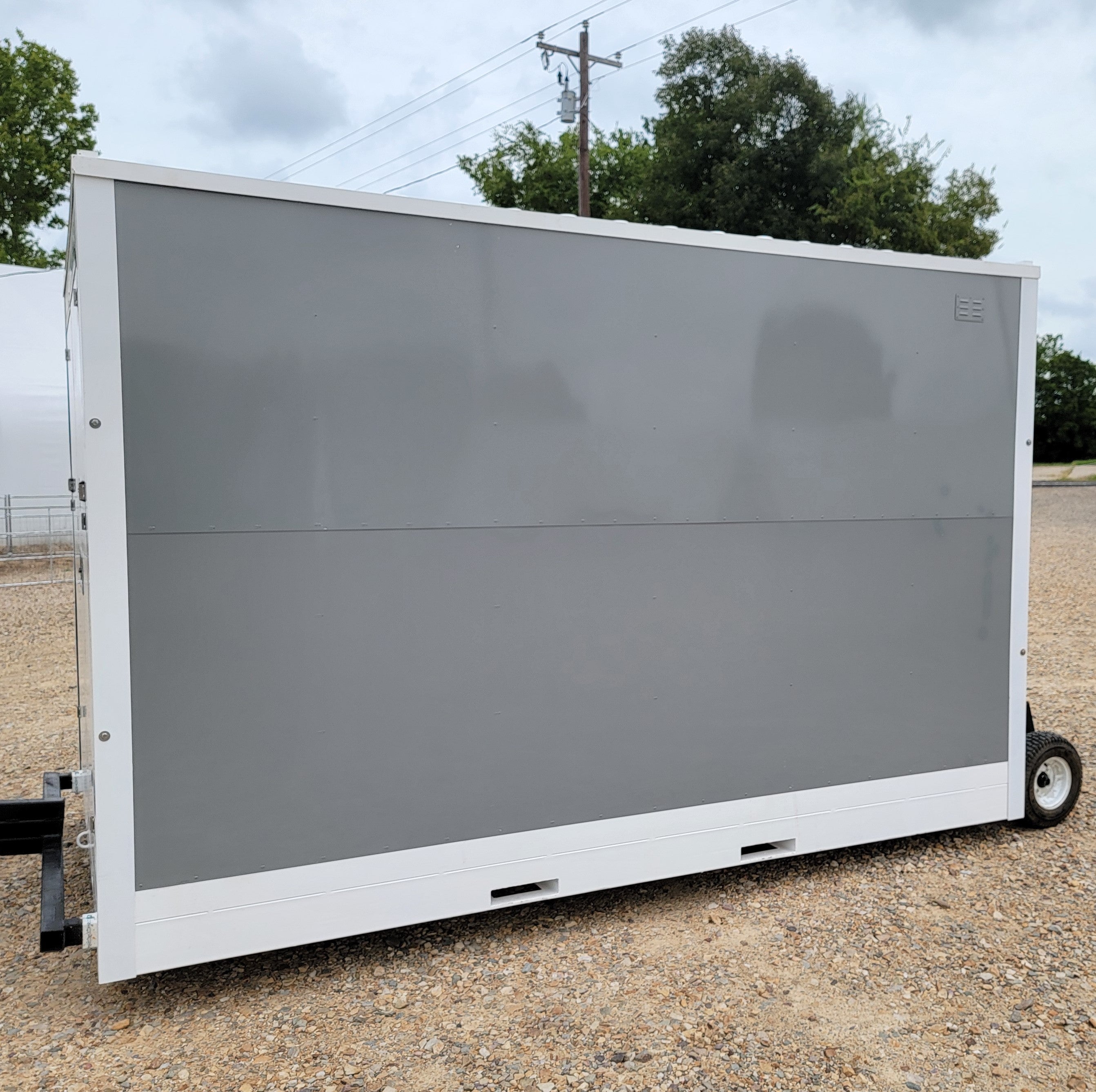 8'x12' Single Door Portable Storage Shed - Relocatable Steel Container Building for Outdoor Storage, Backyard, and Workspace Organization