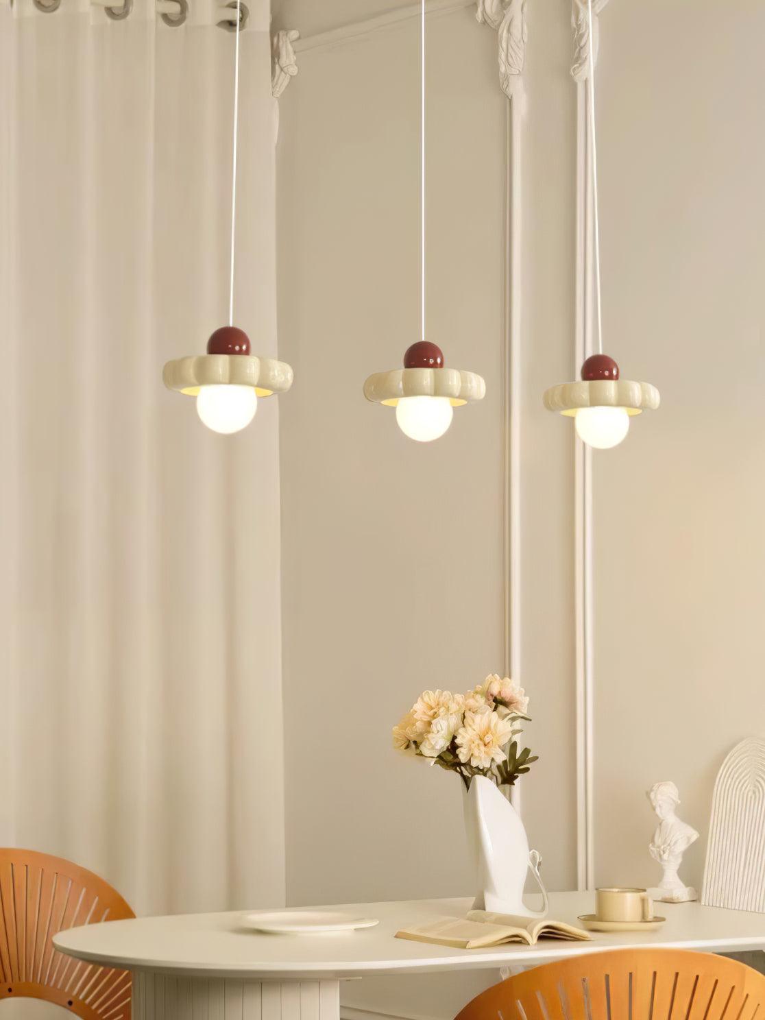 Stylish Cream Cloud Pendant Lamp - Modern Hanging Light Fixture for Bedroom, Living Room & Dining Room Decor