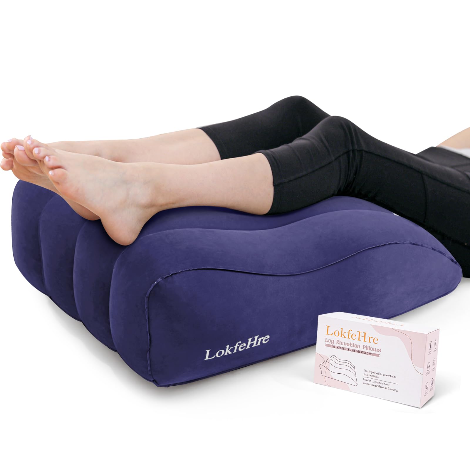 Inflatable Wedge Pillow for Leg Elevation - Orthopedic Support for Sleeping, Swelling Relief, Back & Leg Pain - Post-Surgery Recovery Pillow for Hip, Foot, Ankle - PVC Comfort Cushion for Better Circulation & Relaxation at Home or Hospital