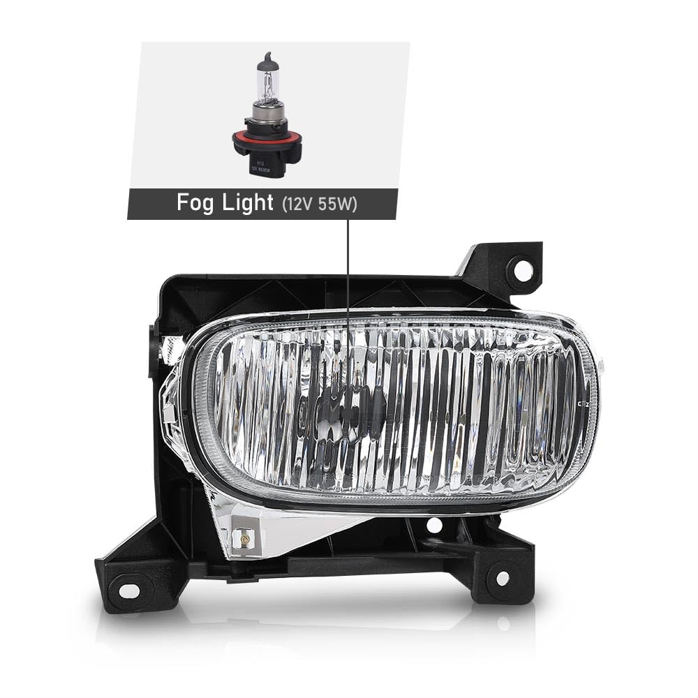 G-PLUS Clear Lens Fog Lights Compatible with Toyota Tundra 2000-2006 - CAPA Certified Pair (LH & RH) with Bulbs TO2593102 & TO2592102 - Perfect for Night Driving and Off-Road Adventures