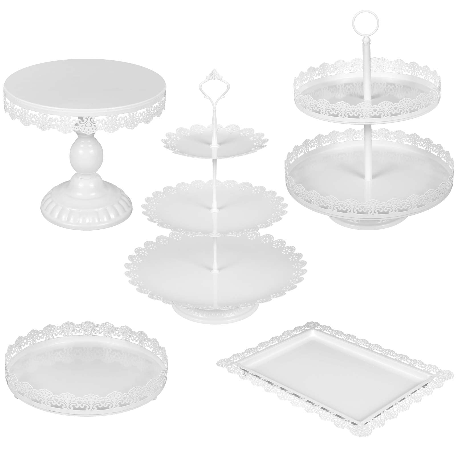 5-Tier Cupcake Stand for Wedding, Baby Shower & Birthday Party - Elegant Dessert Table Display for Cakes, Pastries & Sweets - Perfect for Home Baking, Catering Events & Holiday Celebrations