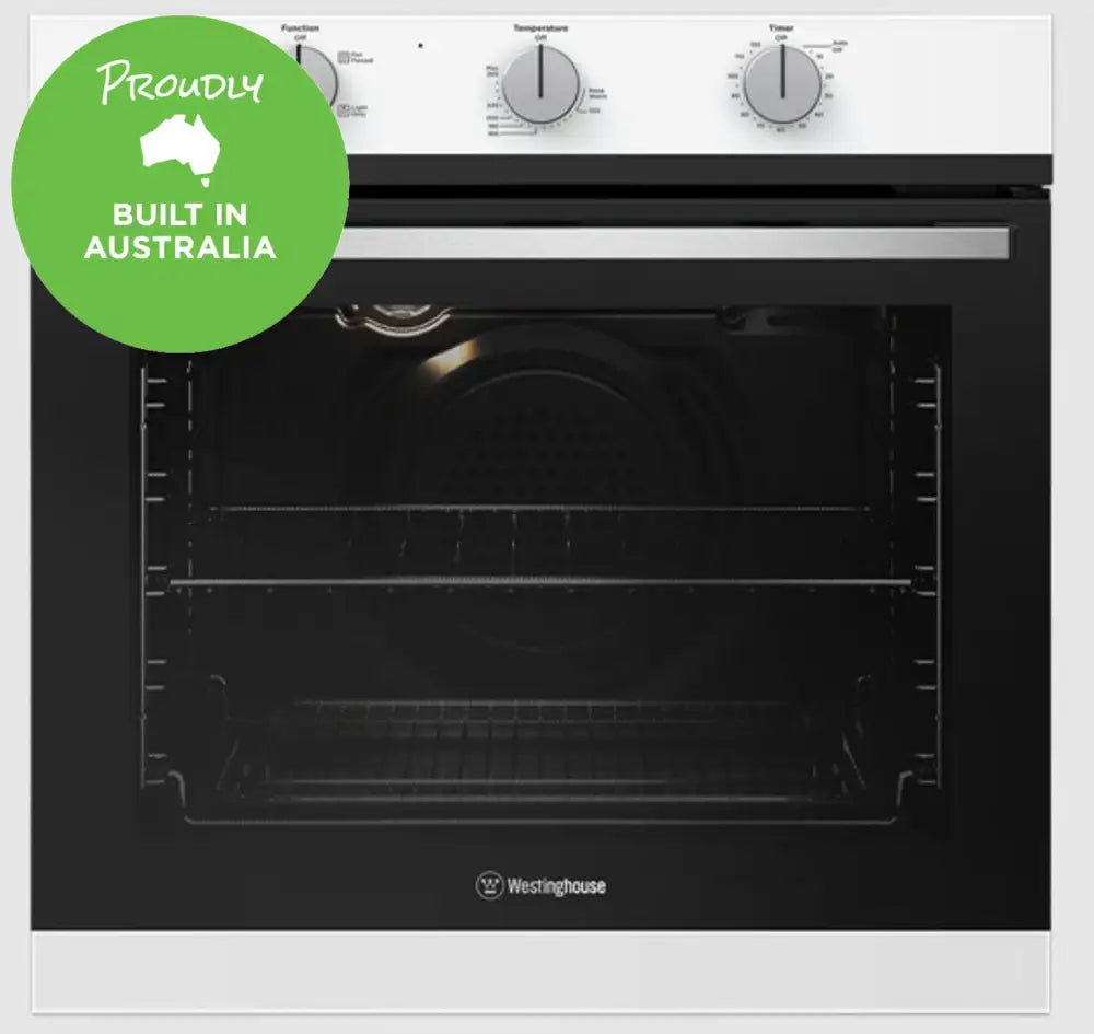 Westinghouse WVE613WCA 60cm White Built-In Electric Oven - Perfect for Modern Kitchens, Baking & Roasting