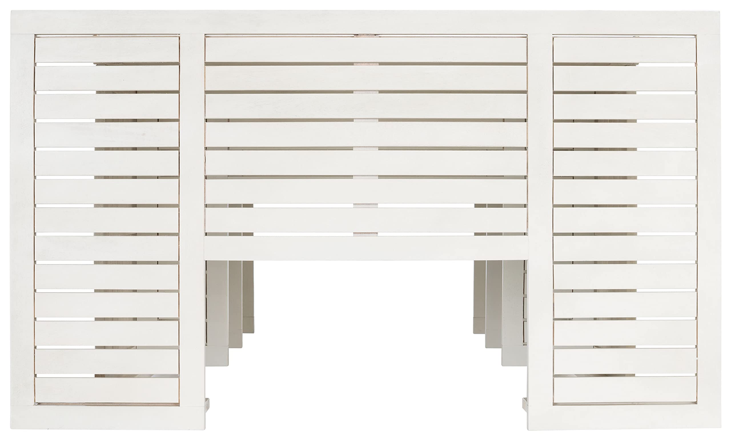SAFAVIEH Monterey Grey Wash 3-Tier Outdoor Bar Table - Weather-Resistant Patio Furniture for Backyard, Poolside & Garden Entertaining