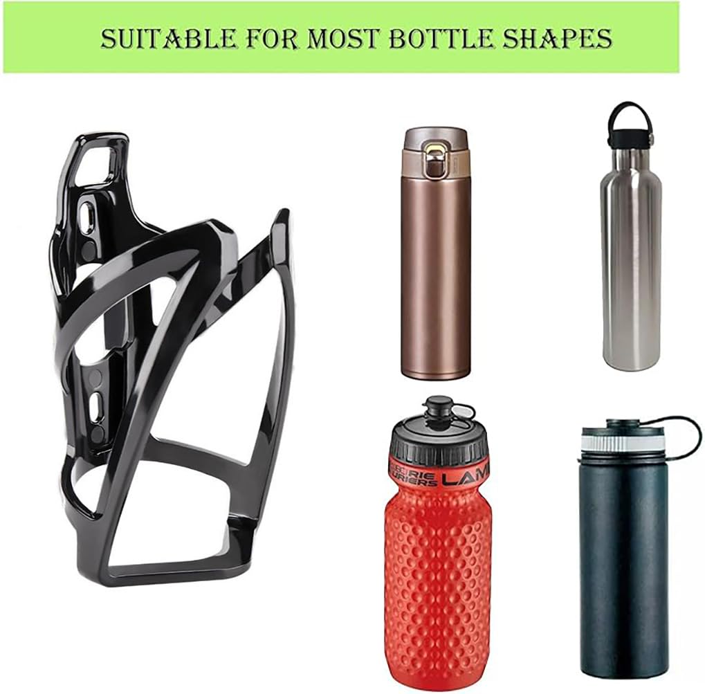 UQMIQURA Bike Water Bottle Holder - 2 Pack Universal Bicycle Bottle Cage with Secure Screw Mounting | Durable Cycling Cup Holder for MTB, Road Bike & Mountain Bikes | Perfect for Commuting, Trail Riding & Outdoor Adventures