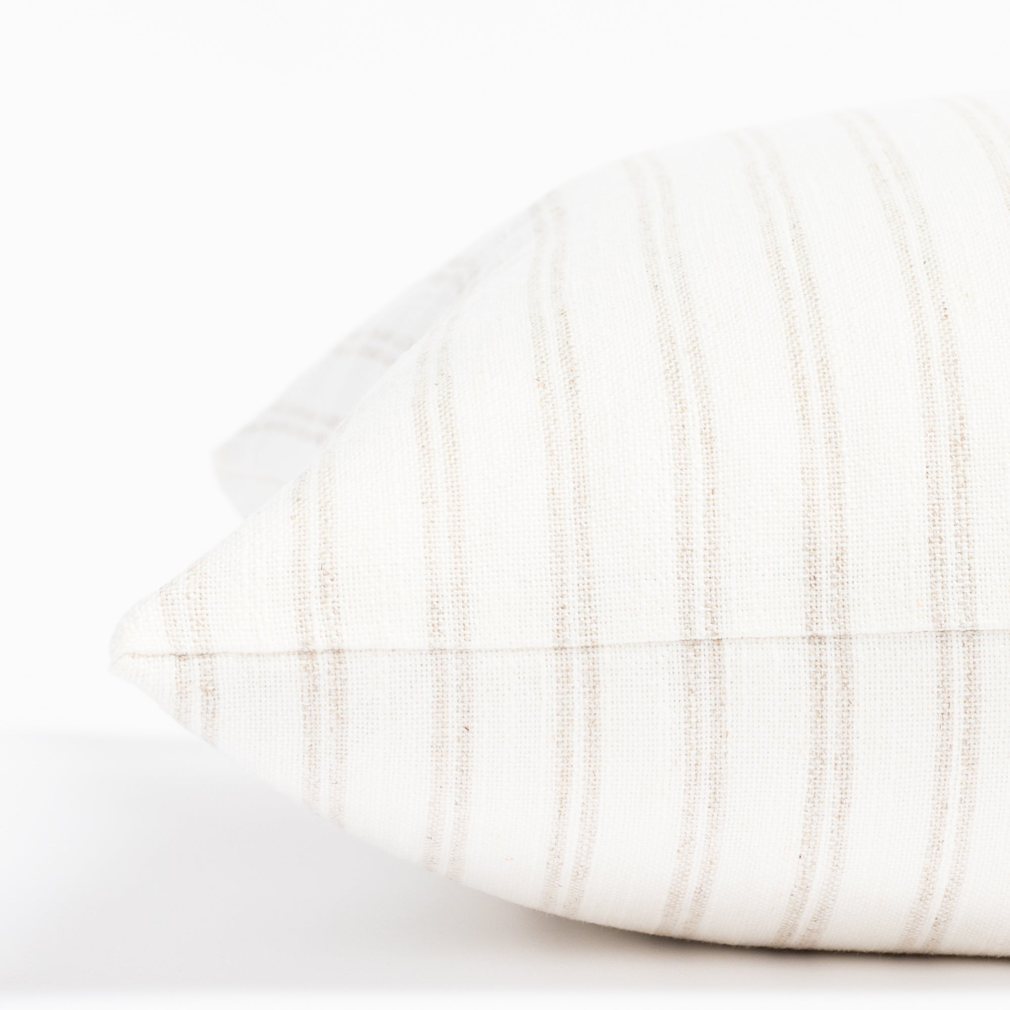 Conway Stripe 22x22 Inch Decorative Throw Pillow Cover in Parchment - Perfect for Sofa, Bed & Home Decor