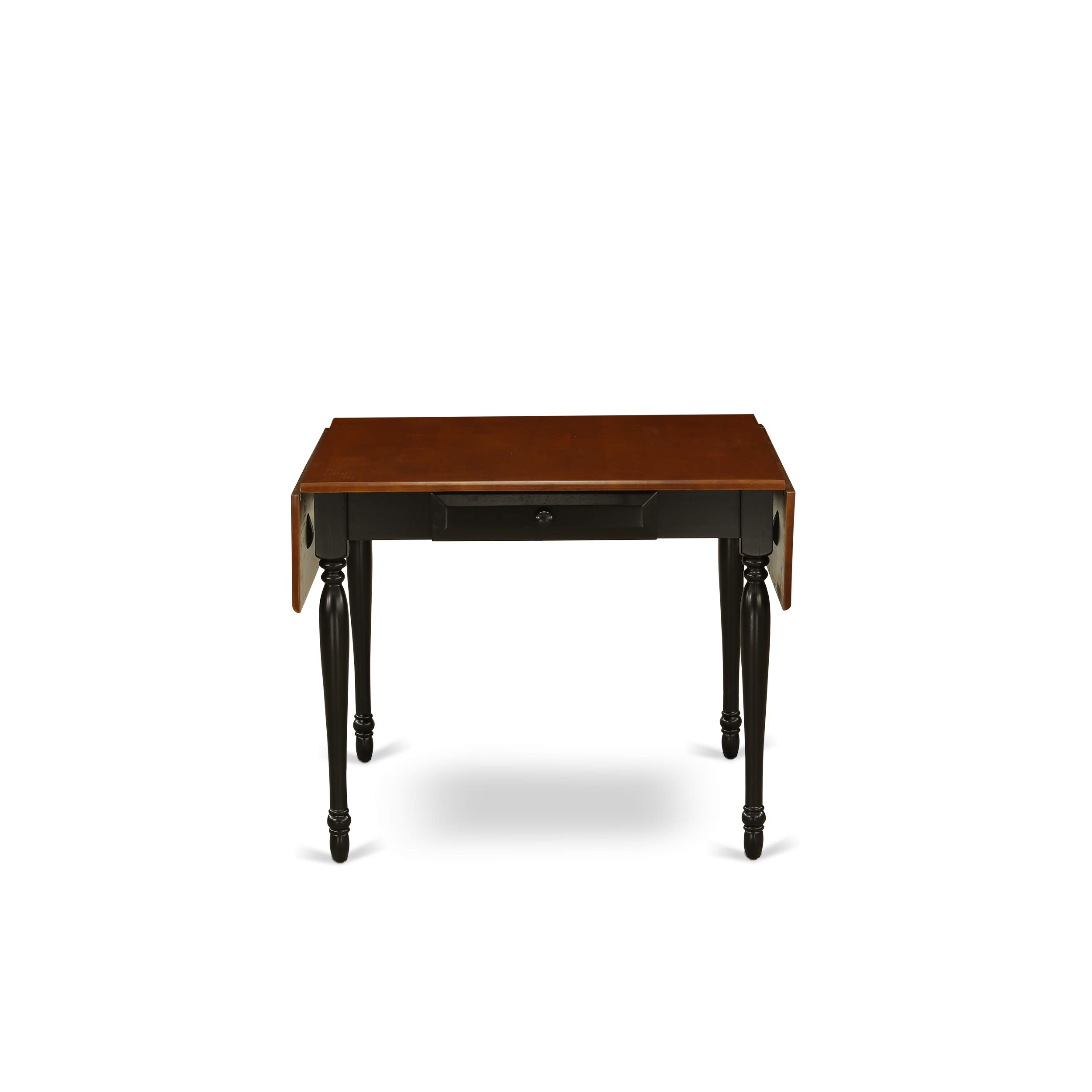 East West Furniture MZAV3-BCH-W 3-Piece Small Space Dinette Set with Drop-Leaf Rectangular Dining Table & 2 Kitchen Chairs, 36x54 Inches, Black Cherry Finish - Perfect for Apartments, Breakfast Nooks & Cozy Dining Areas