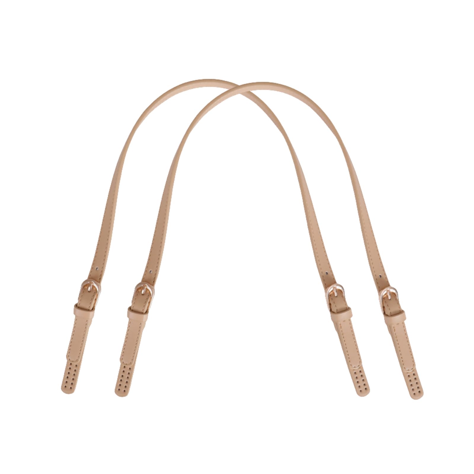 Khakho 2Pcs Adjustable PU Leather Replacement Handles & Shoulder Straps for Purses, Bags, Totes - Durable Purse Handles with Metal Buckles for Handbags, Crossbody Bags & Accessories