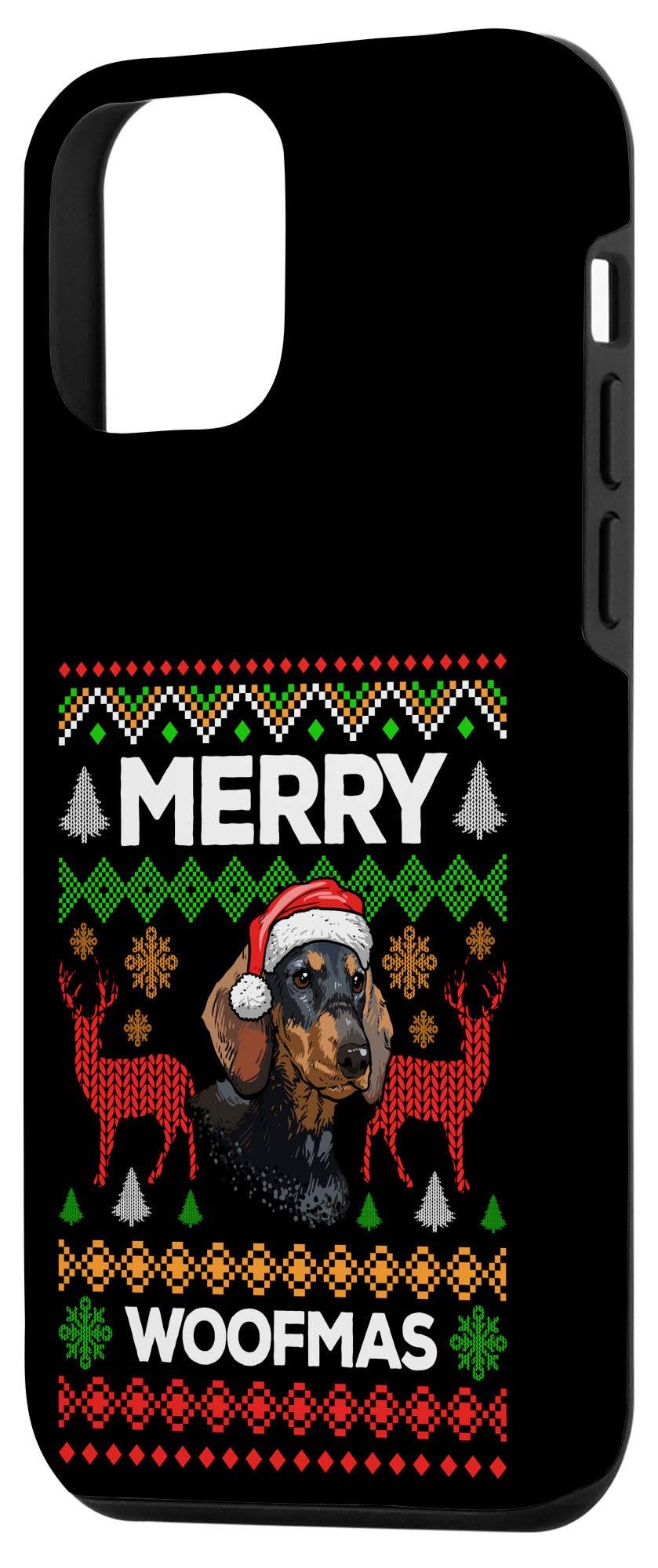 iPhone 12 Mini Case - Dachshund Christmas Sweater Design | Perfect Gift for Dog Lovers | Holiday Party, Family Gatherings & Festive Celebrations