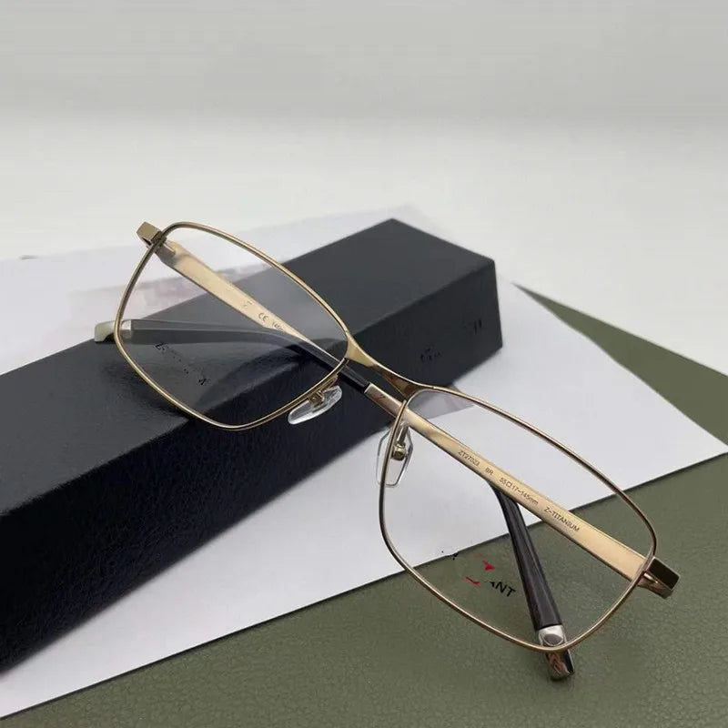 Aimee Unisex Full Rim Square Titanium Eyeglasses Frame 27023 | Lightweight Durable Glasses for Men & Women | Perfect for Reading, Working & Daily Wear
