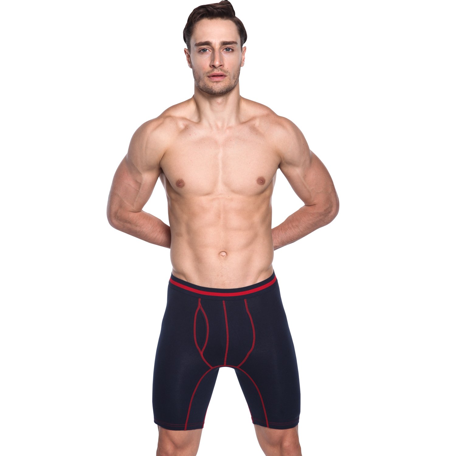 **Azuki Men's Long Leg Boxer Briefs - Soft & Breathable Underwear for All-Day Comfort - Perfect for Workout, Lounge & Daily Wear**