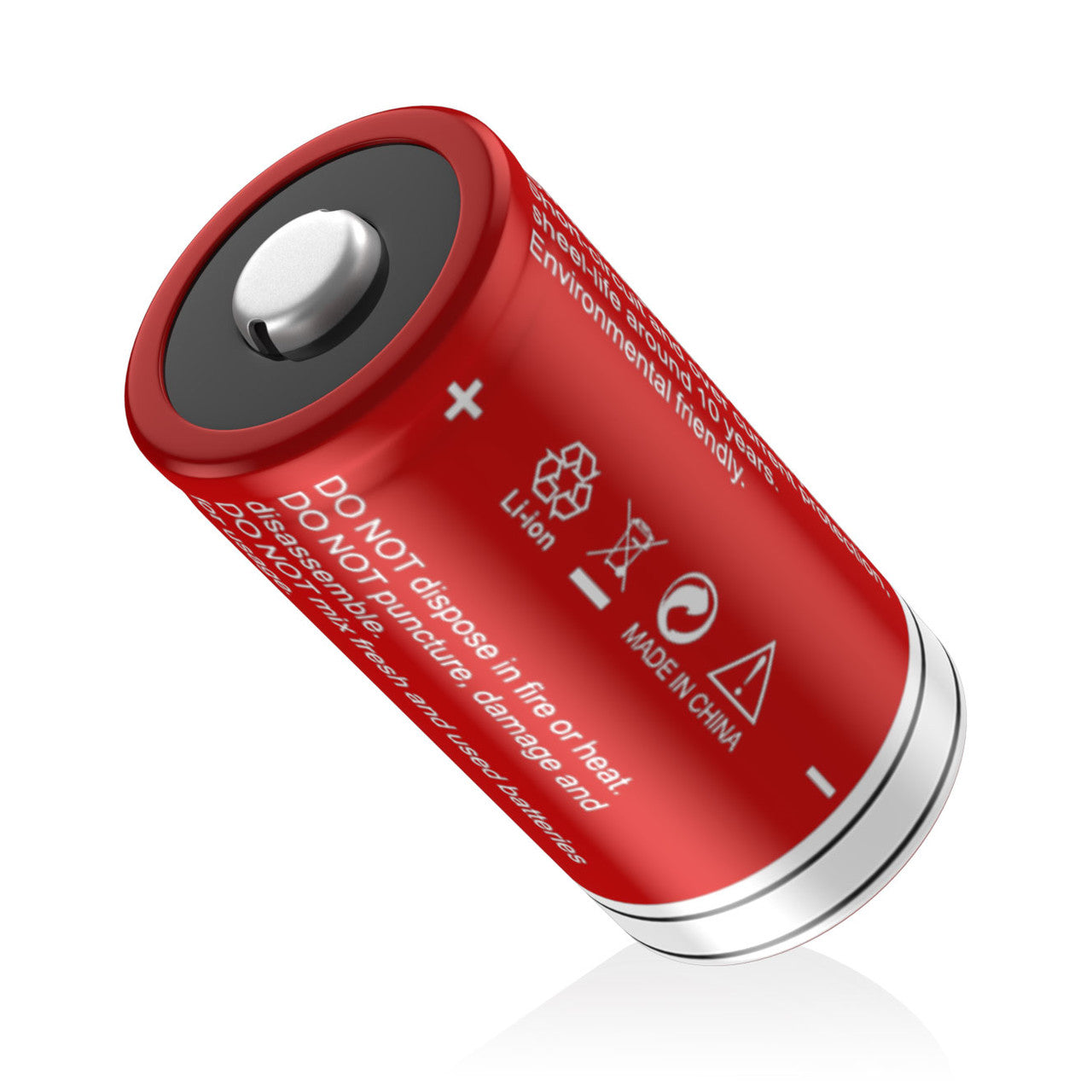 EBL 16340 RCR123A 750mAh 3.7V Lithium Ion Rechargeable Battery - for Flashlights, Security Cameras & Electronic Devices - Long Lasting Power Supply