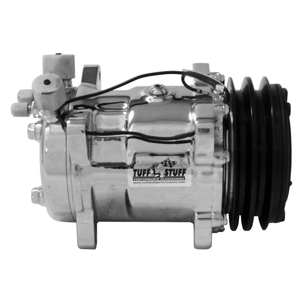 Tuff Stuff TUFF-STUFF 4505NBDP R12 Polished Air Compressor (508) - Perfect for Automotive AC Repair & Refrigerant Recharging