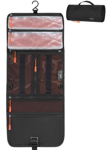 Travel Hanging Toiletry Bag with Hook - Compact for Camping & Gym
